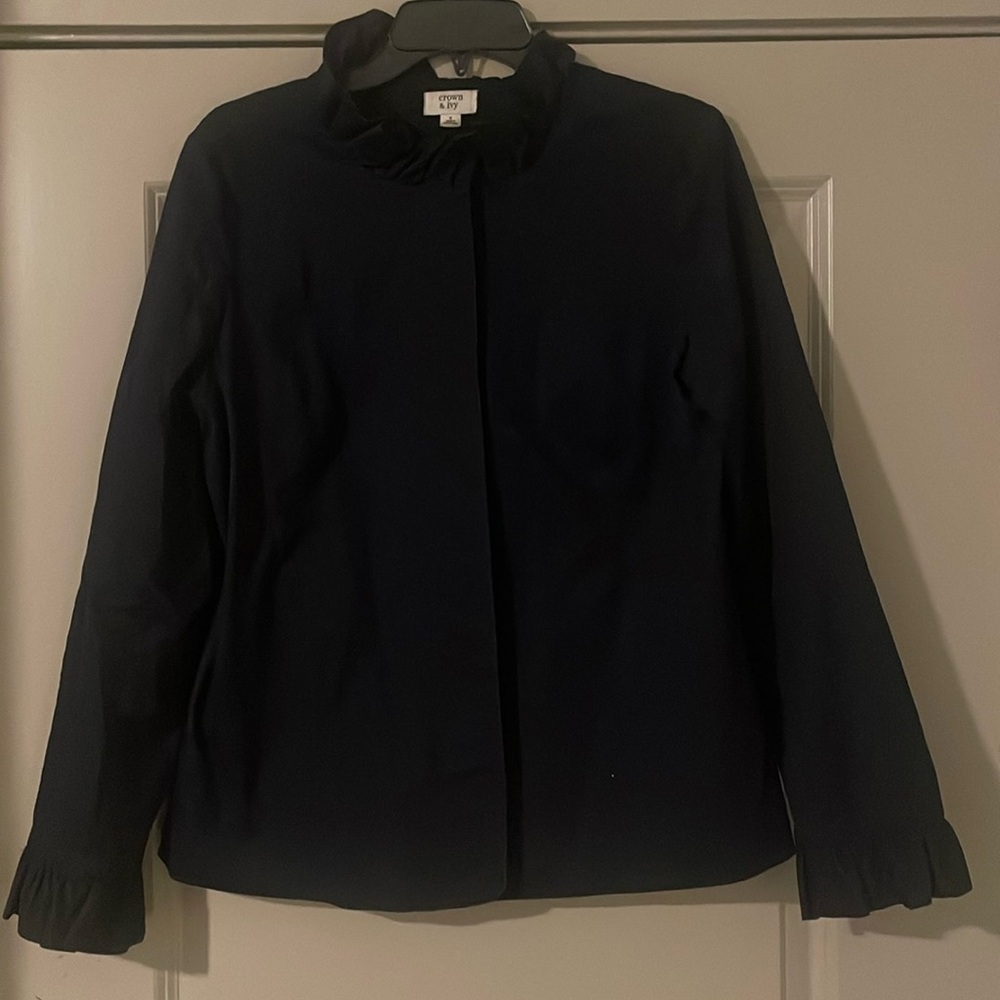 Crown & Ivy small navy blue jacket